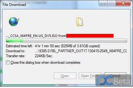 Downloading Windows 8.1 ISO