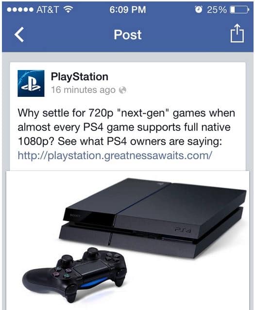 PlayStation Facebook