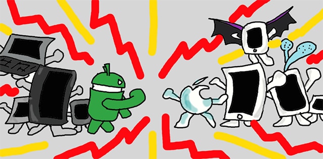 Android vs iOS Apple