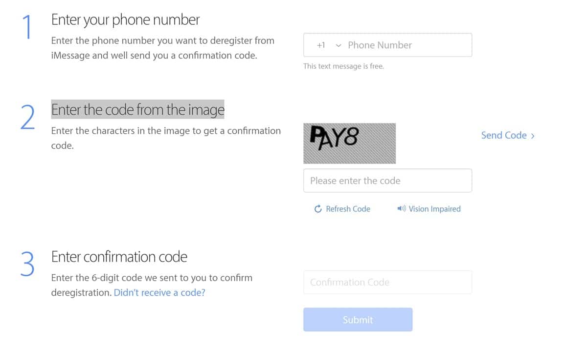 Remove phone number from imessage without iPhone