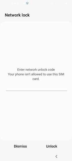 SIM network unlock pin Samsung