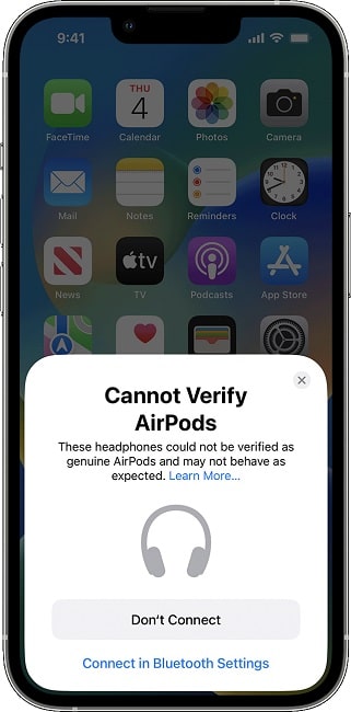 iOS 16 fake AirPods detector