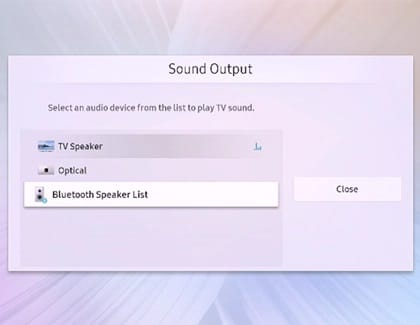 Samsung Smart TV Audio Settings