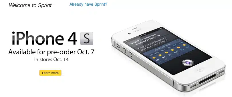 Sprint starts accepting iPhone 4s Preoders