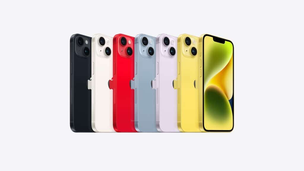 Apple iPhone 14 featured colors